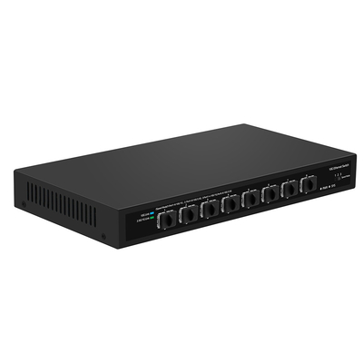 8-Port 10G SFP+ Fiber Switch Unmanaged 1G/2.5G Auto-Adaptive DC12V Support OEM
