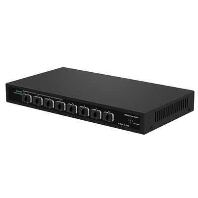 8-Port 10G SFP+ Fiber Switch Unmanaged 1G/2.5G Auto-Adaptive DC12V Support OEM