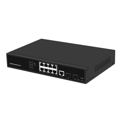 8 Port Managed Gigabit Network Switch Realtek Based SFP Fiber Uplink AC Input CE Fanless