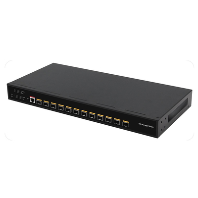 10G Fiber L3 Managed Switch 12 Port Full Optic Ports Console Manageable AC Input