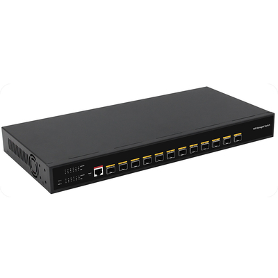 10G Fiber L3 Managed Switch 12 Port Full Optic Ports Console Manageable AC Input