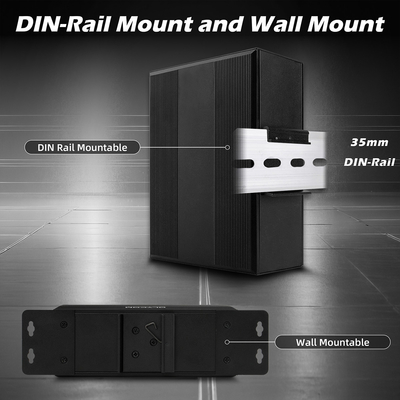 8 port industrial ethernet switch layer 2 managed switch DC12/24/48V Dual power input