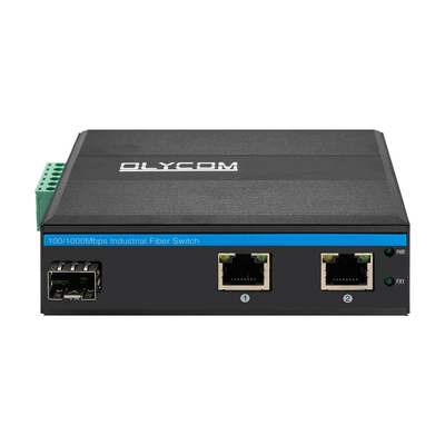 Gigabit Optical Fiber Converter Din Network Switch DC12-52V Dual Power Input