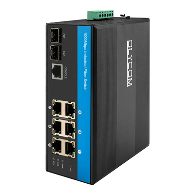8 Port Gigabit Switch L2 Managed Vitesse Chipset Din Network Switch with 2SFP+6RJ45