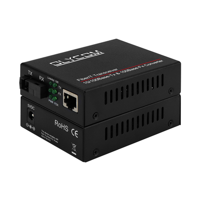Fast Ethernet Fiber Optic Ethernet Converter 10/100M Single-Mode Bi-Directional Transceiver SC to RJ45 20km