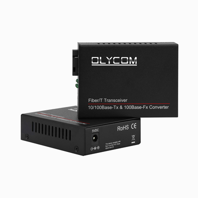 Fast Ethernet Fiber Optic Ethernet Converter 10/100M Single-Mode Bi-Directional Transceiver SC to RJ45 20km