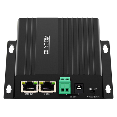 Gigabit 30W PoE Splitter with Switchable DC12V/24V Output for Security Cameras, Wireless AP, Access Control Systems.