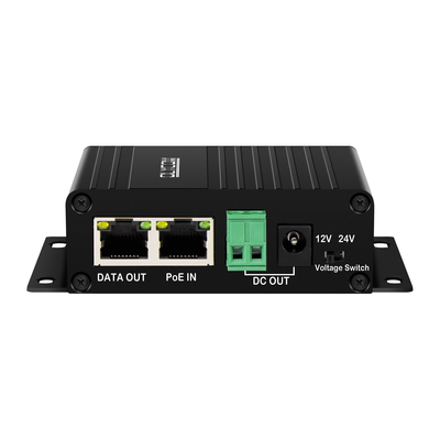 Gigabit 30W PoE Splitter with Switchable DC12V/24V Output for Security Cameras, Wireless AP, Access Control Systems.