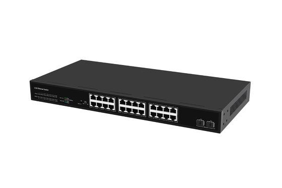 2.5G Ethernet Switch 24 port 10G Fiber Ethernet Switch Desktop 24*10/100/1000/2500M RJ45 ports+2*10G SFP+ ports