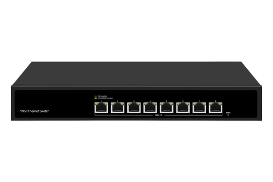 8 Port 10G Ethernet Switch 8*10G Ethernet Ports Support 100/1000M/2500M/5G/10G