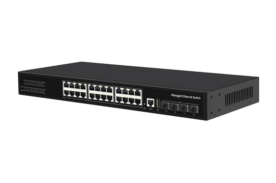 Factory Price 10G switch 24 Port Ethernet Fiber Switch Desktop L3 Managed Network Switch AC100-240V 1U Rack