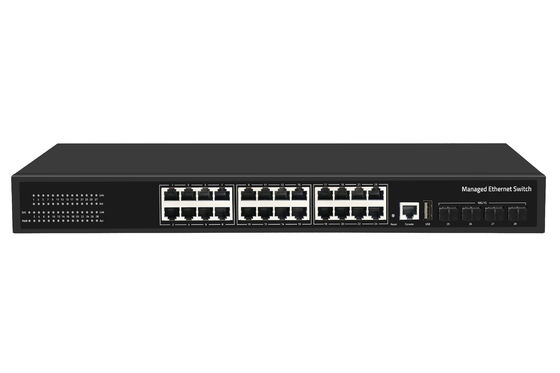 24 Port L3 Managed 10G SFP+ Fiber Optical Switch 10G Ethernet Switch for Data Center and Metro Network
