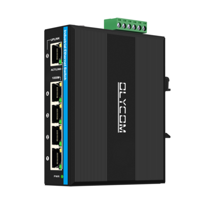Gigabit 5 port industrial ethernet switch solar poe switch support 12V/24V/48V 