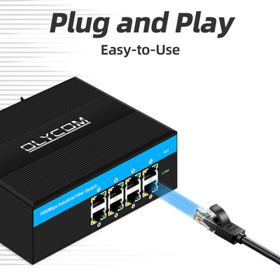 Gigabit 8 Port Ethernet Switch E-Mark Industrial Network Switch for Outdoor Use