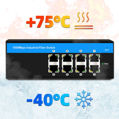 Gigabit 8 Port Ethernet Switch E-Mark Industrial Network Switch for Outdoor Use