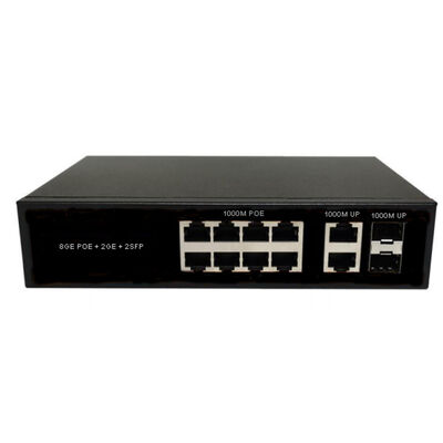 8 Port Fiber Optic PoE Switch Gigabit SFP/RJ45 Uplinks AC220V 120W/150W Budget Fanless