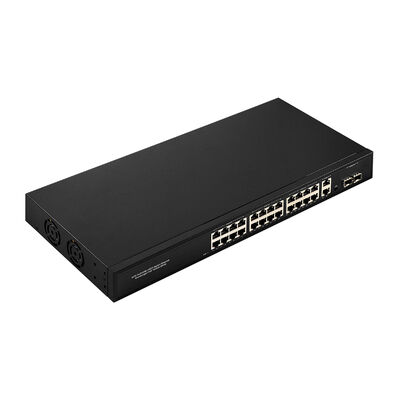 24 Port Gigabit PoE Switch With 2 SFP/RJ45 Uplinks 300W Unmanaged 220V Input CE