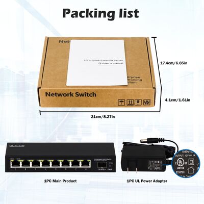 Unmanaged 2.5G Ethernet Switch with 60Gbps Backplane Bandwidth and 10G Uplink SFP Port for Business Networks