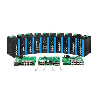 8 Port Industrial PoE Switch Gigabit Network Fiber Unmanaged DIN Mounted CE FCC
