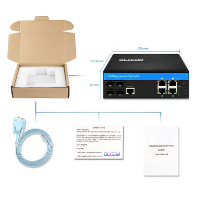 8 Port L2 Managed Ethernet Switch 1G/2.5G SFP Uplinks Industrial Grade CE FCC