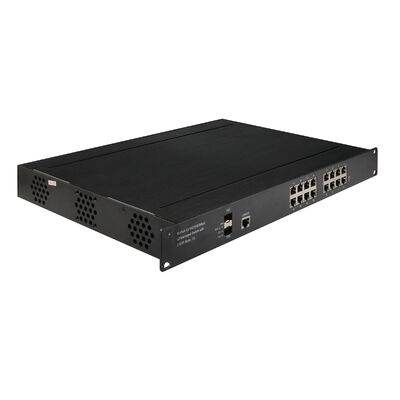 16 Port Industrial Managed Ethernet Switch Gigabit L2+ Manageable Vitesse 220V Input