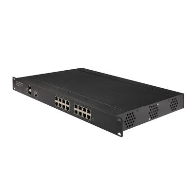 16-Port 1G 2.5G Managed PoE Switch Rack Mounted SFP Uplinks Fanless AC Powered