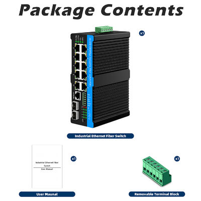 90w Industrial Poe Switch 2.5G Optical  Fiber Switch alarm relay for outdoor PTZ cameras