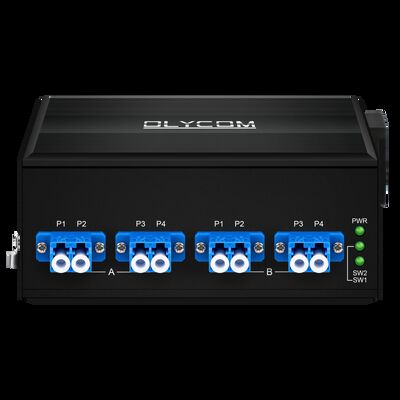 Fiber Optical Bypass Switch with AC/DC Dual Power Input LC/SC Connector and SM/MM Fiber Type for High Reliability