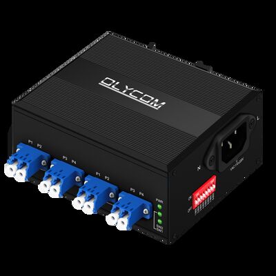 Fiber Optical Bypass Switch with AC/DC Dual Power Input LC/SC Connector and SM/MM Fiber Type for High Reliability