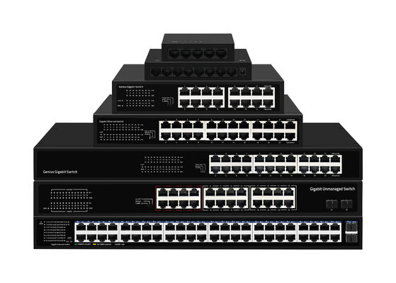 24 Port PoE Switch 2.5G Fiber Gigabit Ethernet 300W Budget 15.4W/30W Unmanaged CE
