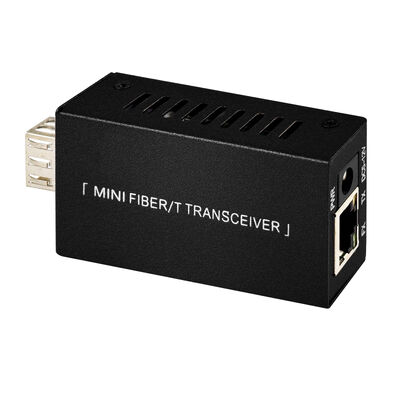 Mini Gigabit Fiber Optic Media Converter DC5V DC12V Compact Size 20KM Extension CE
