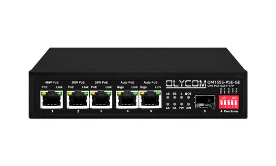Gigabit PoE Switch MPPT Solar Charge Controller SFP Fiber Optic DC12V/DC24V/DC48V Input