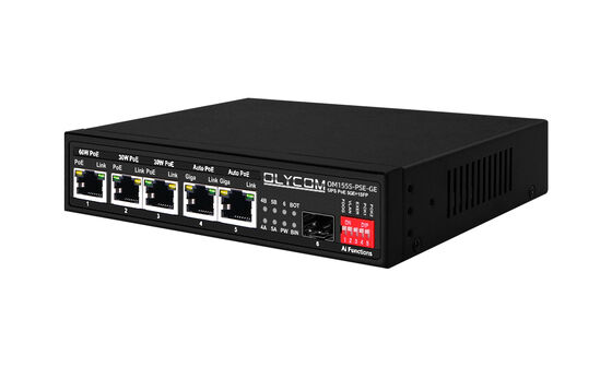 Gigabit PoE Switch MPPT Solar Charge Controller SFP Fiber Optic DC12V/DC24V/DC48V Input