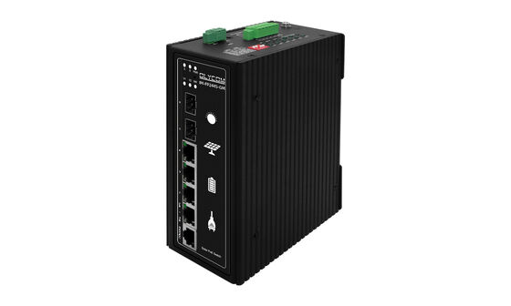 Industrial Managed Solar PoE Switch 4GE+2SFP 120W PoE MPPT Off-Grid Power for CCTV & Wireless Network