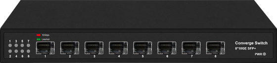 8-Port Full 10G SFP+ Fiber Ethernet Switch 1G 2.5G Compliant Unmanaged Fanless CE FCC