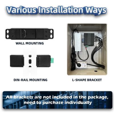 4 Port Voltage Booster PoE Switch DC12-48V Input For Solar Power System