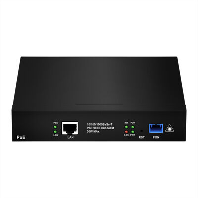 Gigabit Single-Port XPON PoE ONU EPON/GPON 802.3at 30W AC100-240V Desktop FTTH ONT