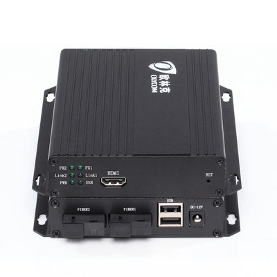 Strong Anti Interference HDMI DVI Extender Two Fiber Ports And Two USB Ports