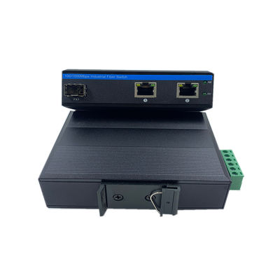 2 RJ45 Port Industrial Ethernet Switch Poe , IP40 Unmanaged Fiber Switch