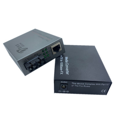 2A Optional Mini Fiber Optic Ethernet Media Converter Cable 5Km Max On MMF