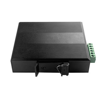 FCC SFP Fiber Industrial Ethernet Media Converter 10/100Mbps 40KM Transmission