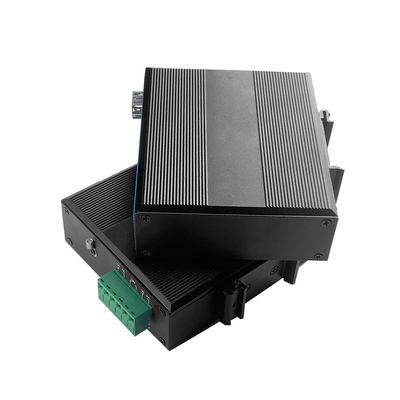 FCC SFP Fiber Industrial Ethernet Media Converter 10/100Mbps 40KM Transmission