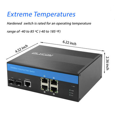 Fanless 4 Port Gigabit Poe Switch , High Poe Smart Managed Switch Outdoor