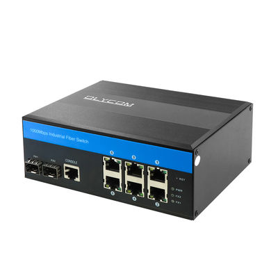 40Gbps 6 Port Managed Switch , Gigabit Network Switch Din Rail Mount