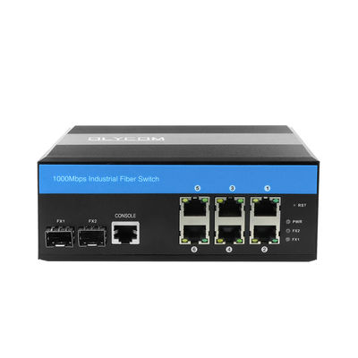 40Gbps 6 Port Managed Switch , Gigabit Network Switch Din Rail Mount