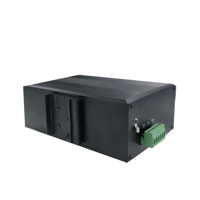 4RJ45 Ports Industrial Managed Ethernet Switch Hub Fiber Optic Wide Voltage