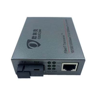 Simplex Fiber Optic Cable To Rj45 Converter 1310nm TX 1550nm RX