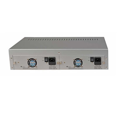 14 Slot Media Converter Rack Chassis 19 Inch 2U Dual AC220V For Fiber Media Converters CE
