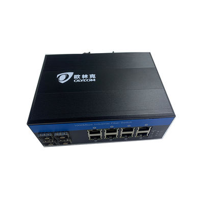 52V Industrial 8 Port CCTV Poe Switch , POE Fiber Switch With 4 UPLINK SFP Ports