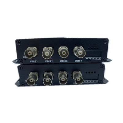 4 Port 1080P Video Over Ethernet Converter Coax Multimode Fiber Converter 12V